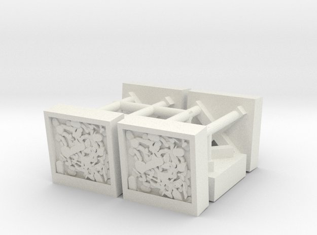 6x DDR Pflanzkübel Beton • GDR Planter Concrete in White Natural Versatile Plastic