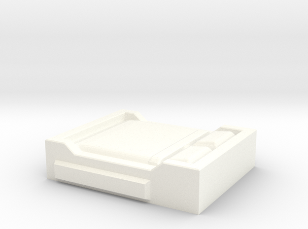 HO Scale Double Bed in White Processed Versatile Plastic