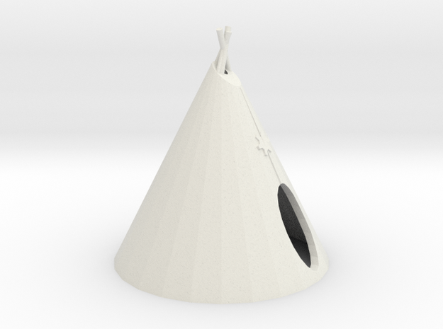 HO Scale Teepee in White Natural Versatile Plastic