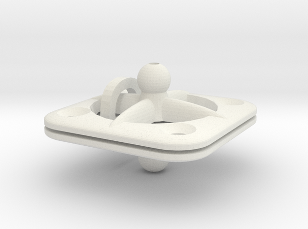 Screw-mount Animation Rig Base for ModiBot in White Natural Versatile Plastic