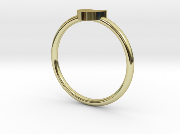 Mini HEART Ring Size 7 V DESIGN LAB in 18k Gold Plated Brass