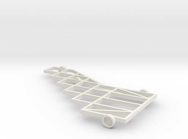 1/64 (s scale) 12 Platform Plow Mainframe in White Natural Versatile Plastic