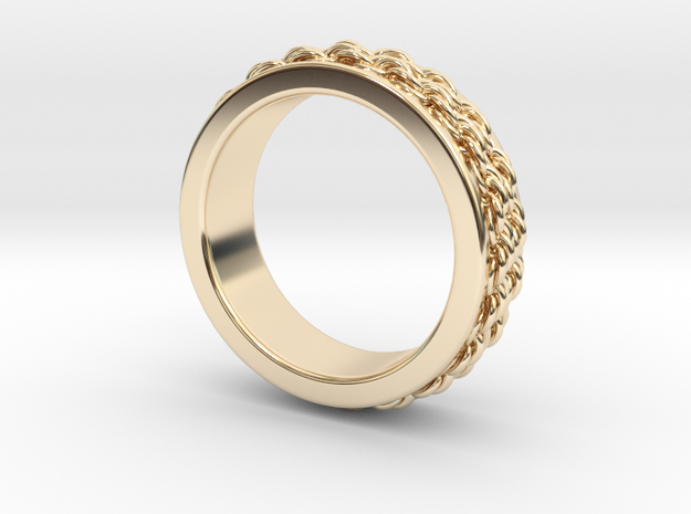 6mm Double Rope Band Ring in 14K Yellow Gold