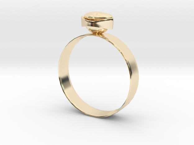 GoldRing version3 "Heart" 5mm in 14K Yellow Gold