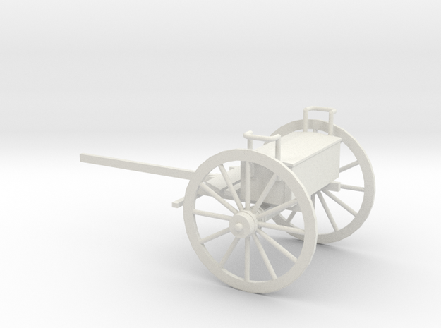 1/48 Scale Civil War Artillery Limber in White Natural Versatile Plastic