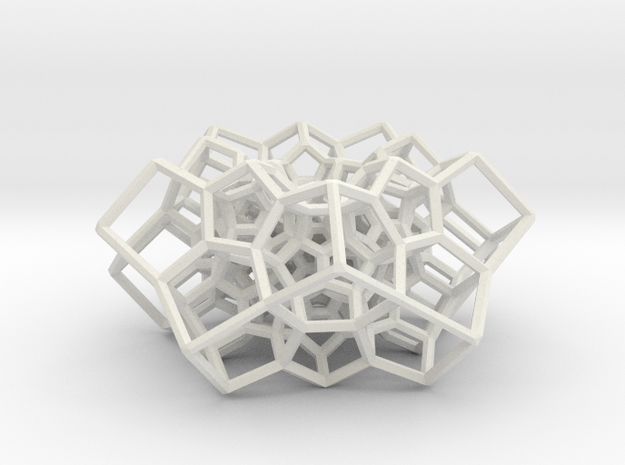 Partial 120-cell, torus-shaped in White Natural Versatile Plastic: Medium