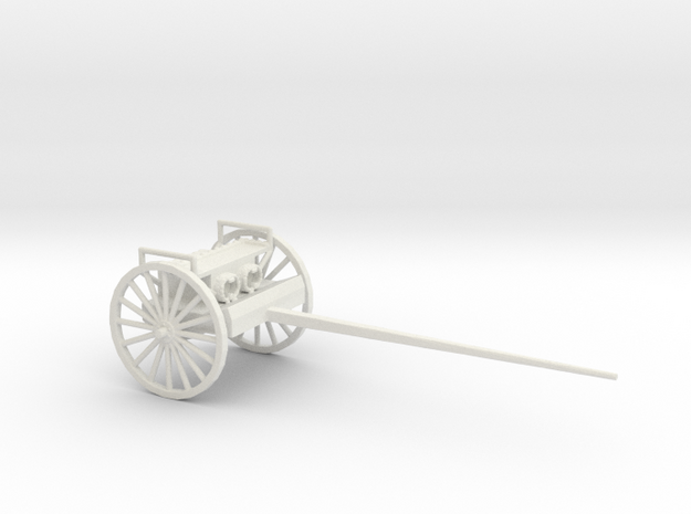 1/72 Scale 75mm Gun Carriage Limber M1918 in White Natural Versatile Plastic