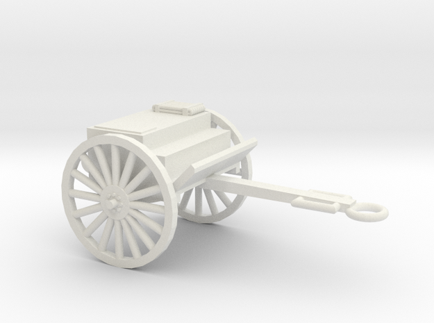1/48 Scale Artillery Cart M1918 in White Natural Versatile Plastic