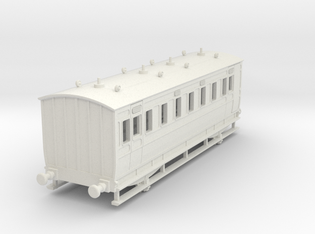 0-76-ner-n-sunderland-saloon-brake-conv-coach in White Natural Versatile Plastic