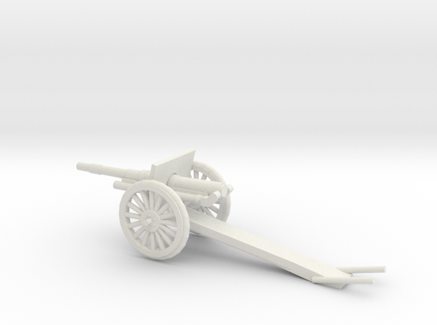 1/72 Scale 4.7 Inch Gun Carriage M1906 in White Natural Versatile Plastic