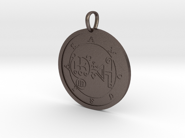 Amdusias Medallion in Polished Bronzed-Silver Steel
