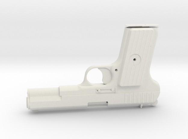 1:6 Miniature Tulskiy Tokarev 1933 Gun in White Natural Versatile Plastic