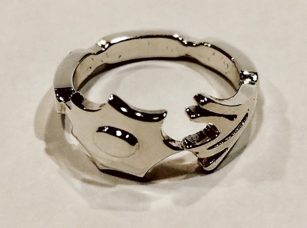 Neuron Ring in Polished Silver: 7 / 54