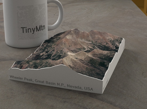 Wheeler Peak, Nevada, USA, 1:50000 in Natural Full Color Sandstone