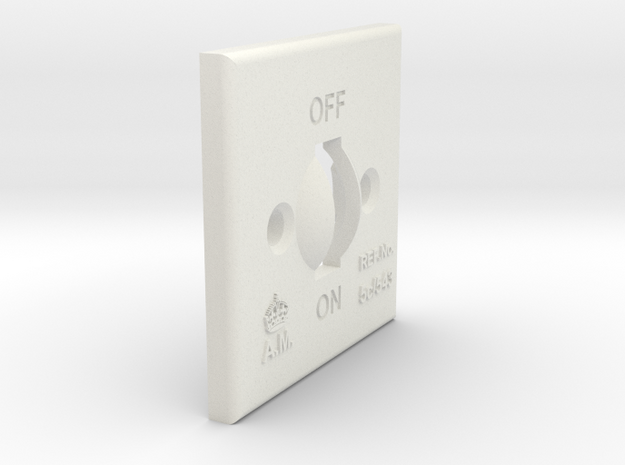 08.02.09.02.01 Switch Cover (2) in White Natural Versatile Plastic