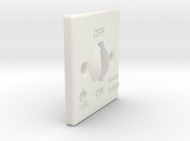 08.04.33.01.01 Switch Cover (1) in White Natural Versatile Plastic