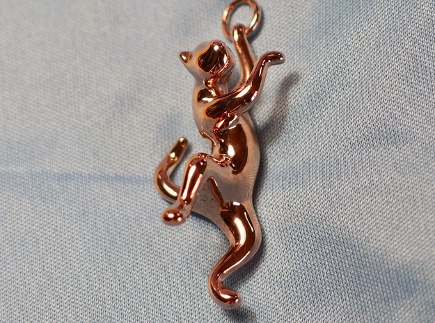 cat_006 in 14k Rose Gold Plated Brass