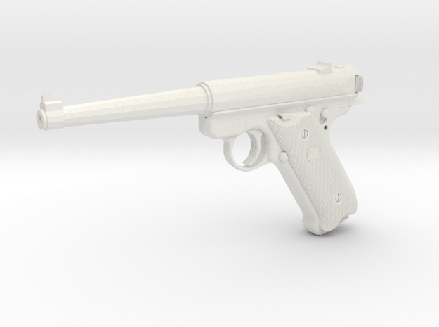 1:6 Miniature Ruger KMK1116 Gun in White Natural Versatile Plastic