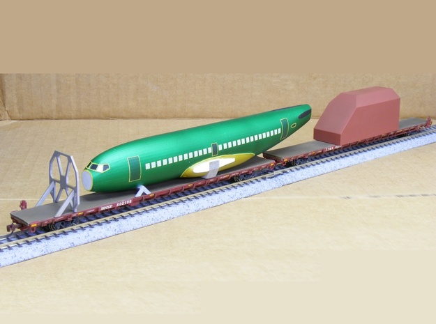 Boeing 737 Parts for Flatcar - Nscale in Smooth Fine Detail Plastic