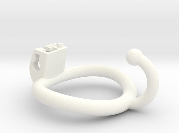 Cherry Keeper Ring - 51x42mm (~46.6mm) Ball Hook in White Processed Versatile Plastic