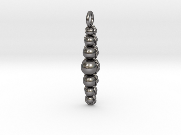 Ropes and Spheres Pendant in Polished Nickel Steel
