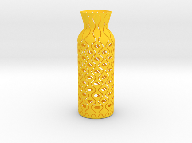 Vase_06 in Yellow Processed Versatile Plastic