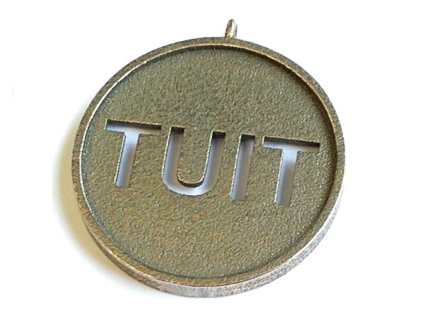 Round TUIT in Polished Bronze Steel