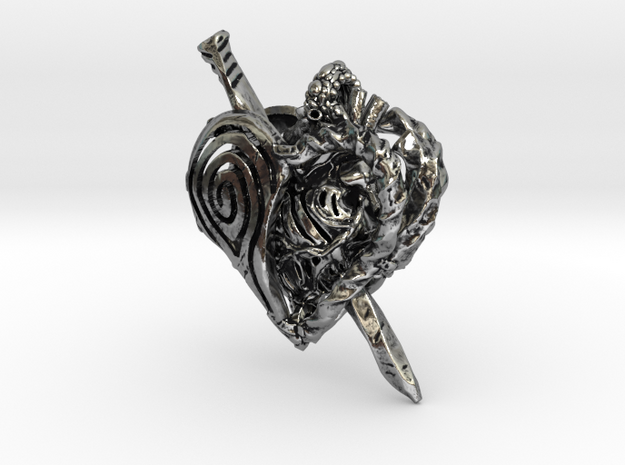 Iron Heart Perfume Locket V.2 in Antique Silver