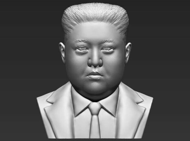 Kim Jong-un bust in White Natural Versatile Plastic