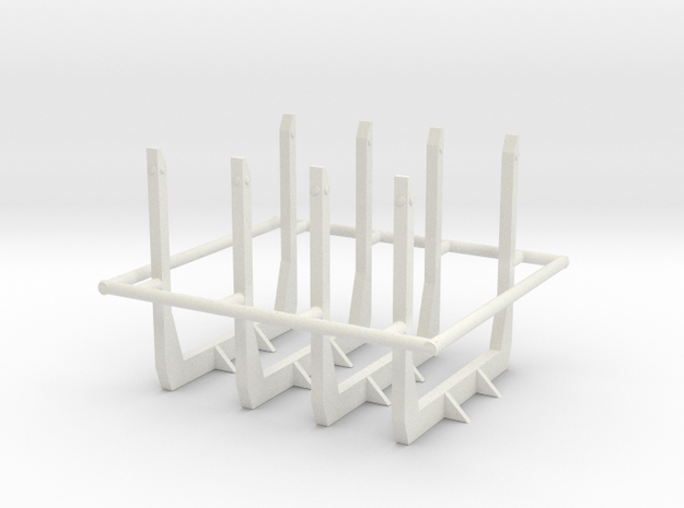 1/50th Short logger tall angle top bunks in White Natural Versatile Plastic