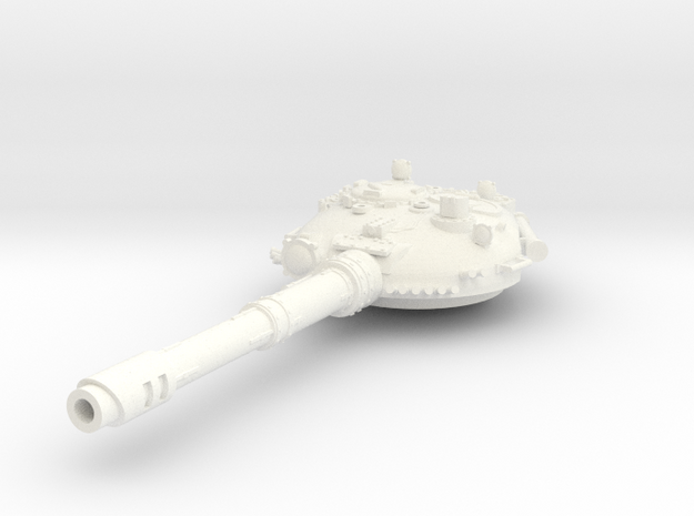 28mm T-72 style turret coax stubber in White Processed Versatile Plastic