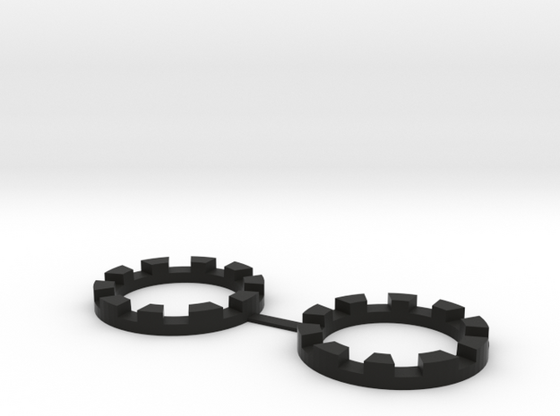 TT-01E Rear Wheel Reinforcement Rings (2pcs) in Black Natural Versatile Plastic