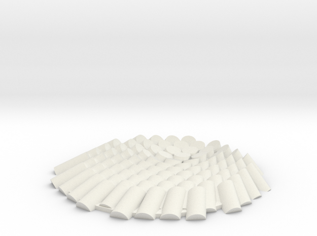 M047_Sun Angle Disc Array  in White Natural Versatile Plastic