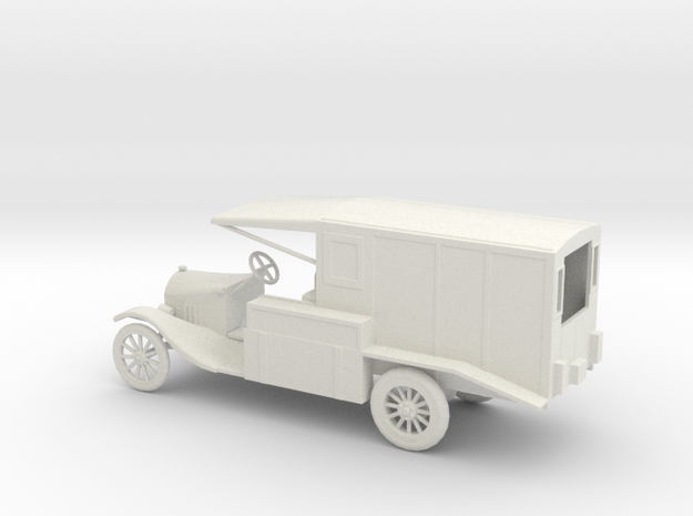 1/48 Scale Model T Ambulance in White Natural Versatile Plastic