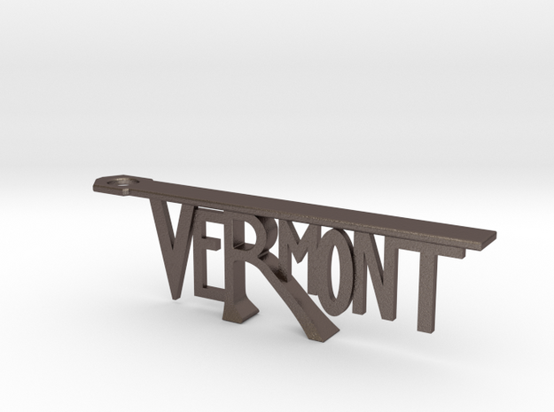 Vermont Bottle Opener in Polished Bronzed-Silver Steel