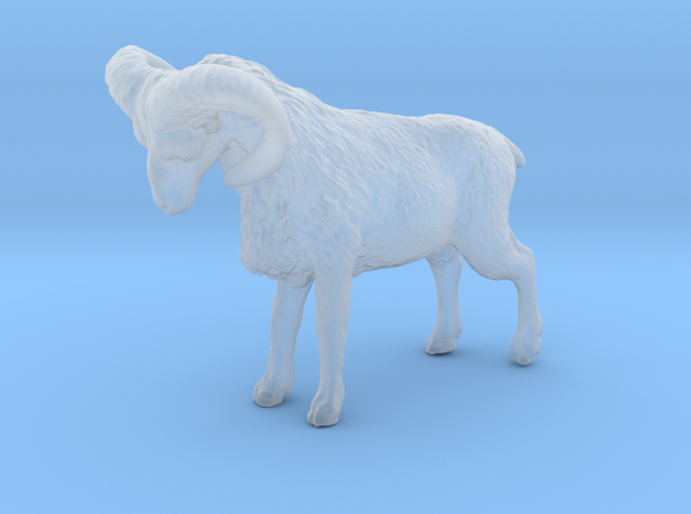 N Scale (1:160) Bighorn Sheep Ram in Tan Fine Detail Plastic