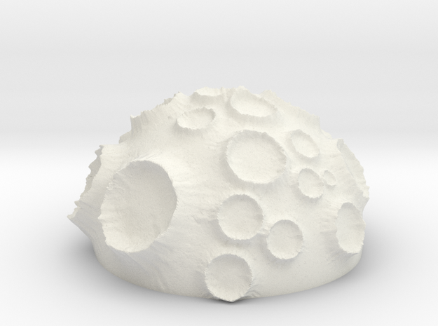 ! - Volcanic Crater Planet in White Natural Versatile Plastic