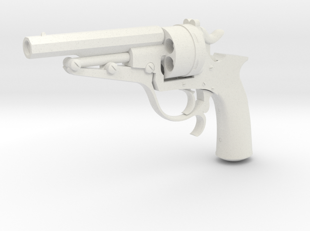 1:3 Miniature Russian Galand Revolver in White Natural Versatile Plastic