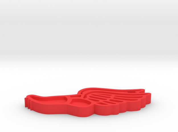 Track & Field Keychain (2019) in Red Processed Versatile Plastic