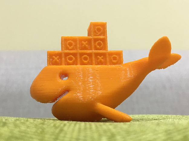 whale ship in Orange Processed Versatile Plastic
