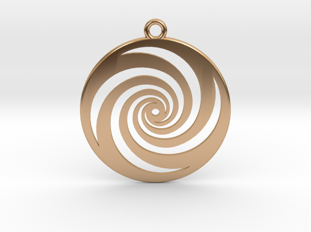 Golden Phi Spiral in Polished Bronze