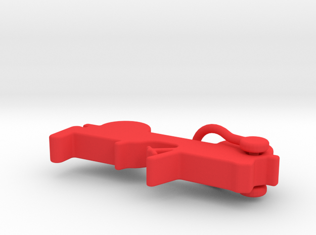 1941 Jeep Keychain in Red Processed Versatile Plastic