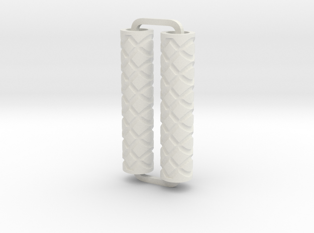 Slimline Pro loops engraved lathe in White Natural Versatile Plastic