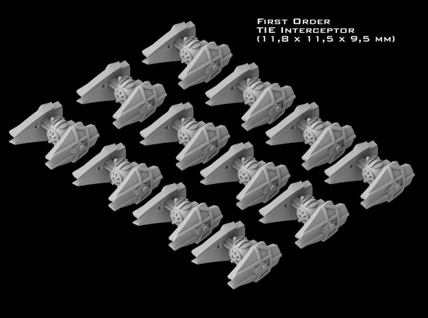 (Armada) 12x First Order TIE Interceptor in Tan Fine Detail Plastic