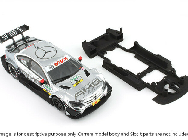 S03-ST3 Chassis for Carrera Merc. DTM SSD/LMP in White Processed Versatile Plastic