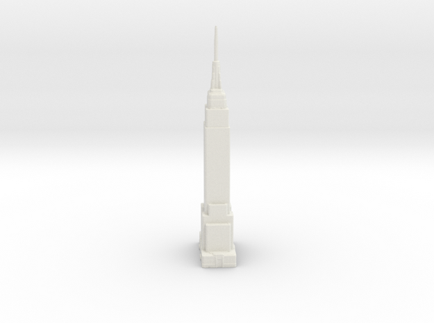 Empire State Building - New York (6 inch) in White Natural Versatile Plastic