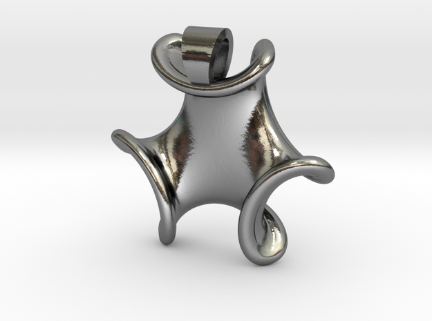 Trilob [pendant] in Polished Silver