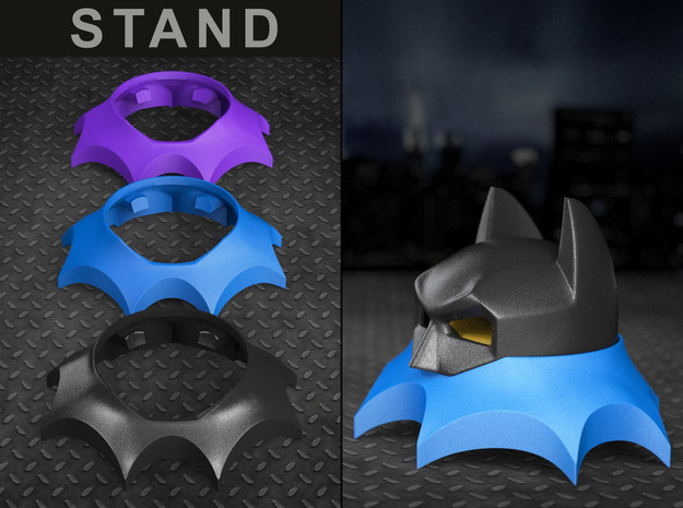 BAT STAND for the Bat Ring Box in Blue Processed Versatile Plastic