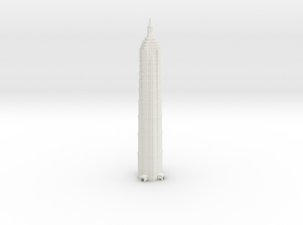 Jin Mao Tower - Shanghai (6 inch) in White Natural Versatile Plastic