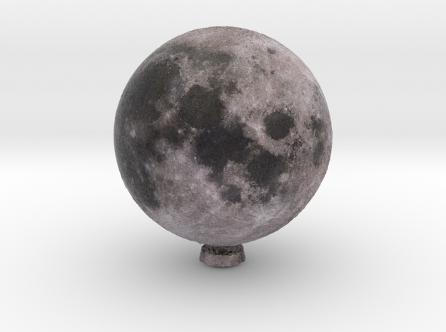 Moon with relief 1:80 million in Natural Full Color Sandstone